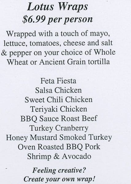 Menu of Lotus Cafe photo5