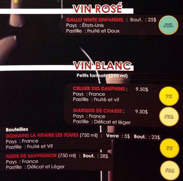 Menu of La Zone photo5