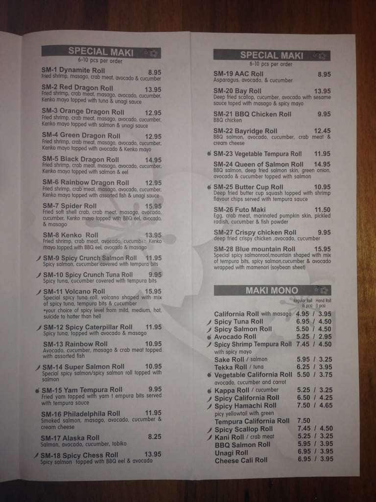 Menu of Kenko Sushi photo4