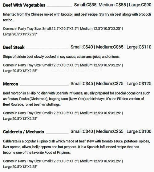 Menu of Bella’s Lechon photo8