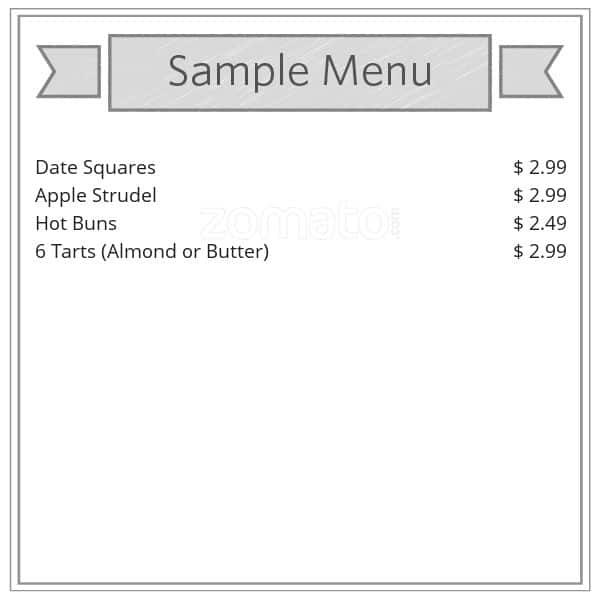 Menu of Hill’s Bakery photo2