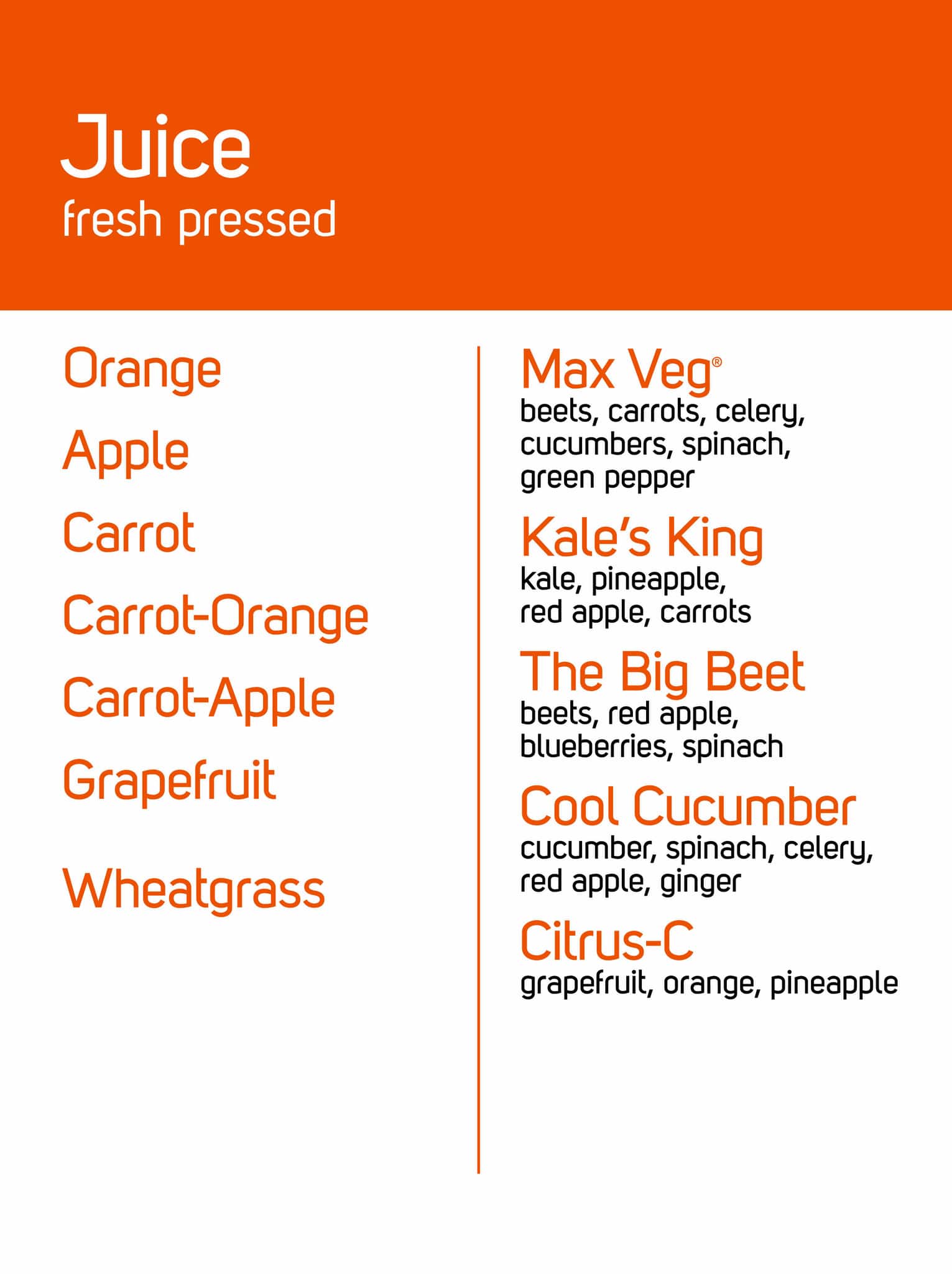 Menu of Jugo Juice photo4