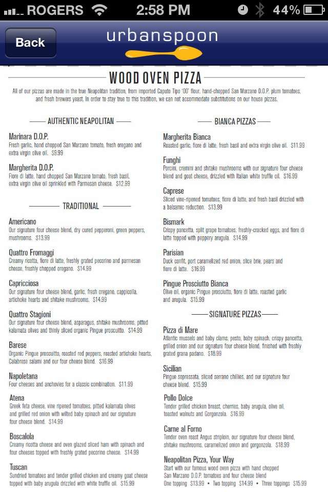 Menu of Bravo Pizzeria and Grill photo5