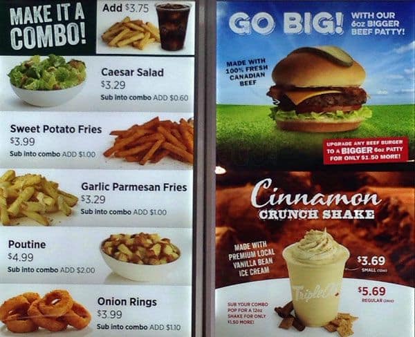 Menu of Triple O’s photo3