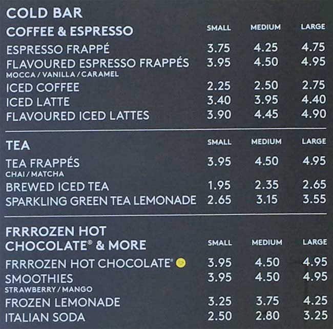 Menu of Second Cup photo2