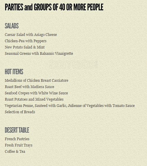 Menu of Bluffer’s Park photo8