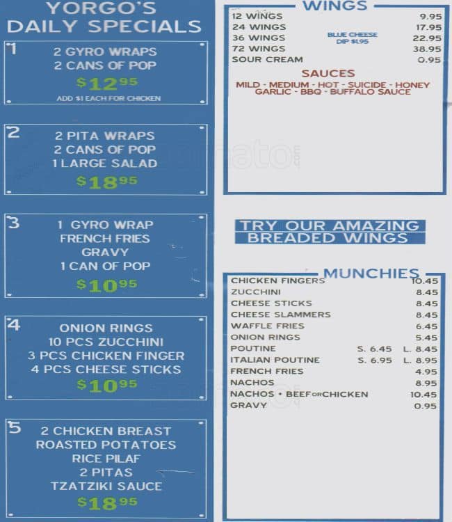 Menu of Yorgo’s Greek Food & Pizza photo4