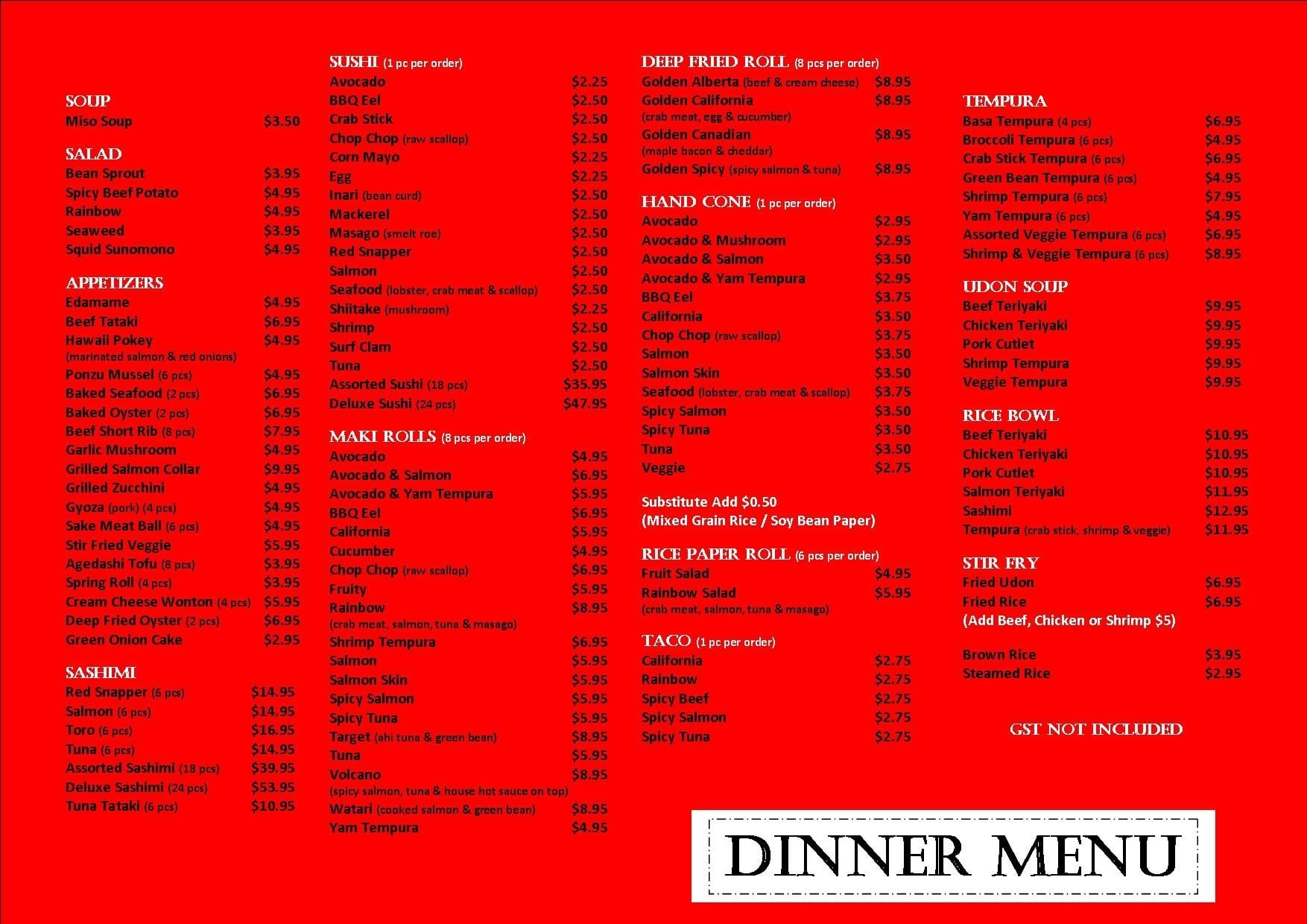 Menu of Watari photo7