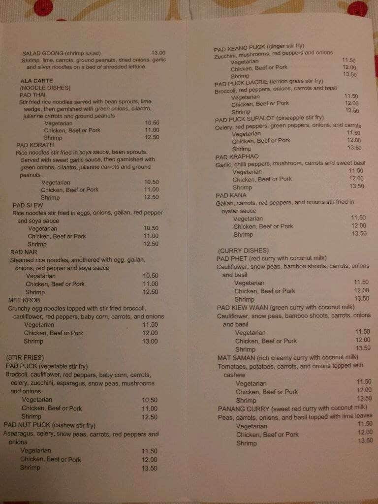 Menu of Sukhothai photo3