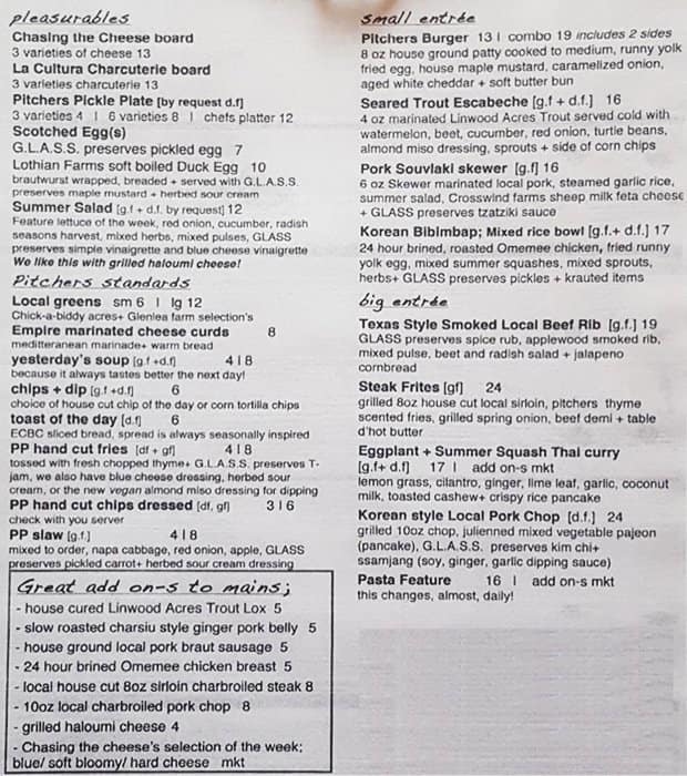 Menu of Pitchers Place photo2