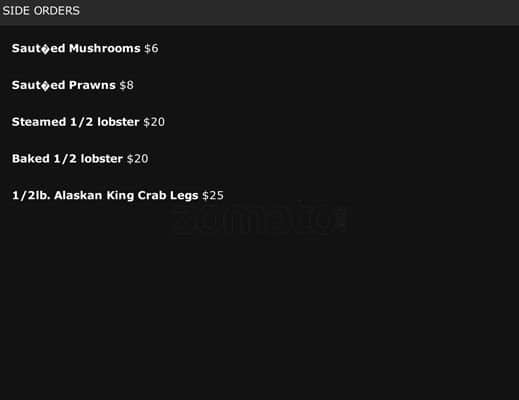 Menu of Top of Vancouver Revolving Restaurant photo15