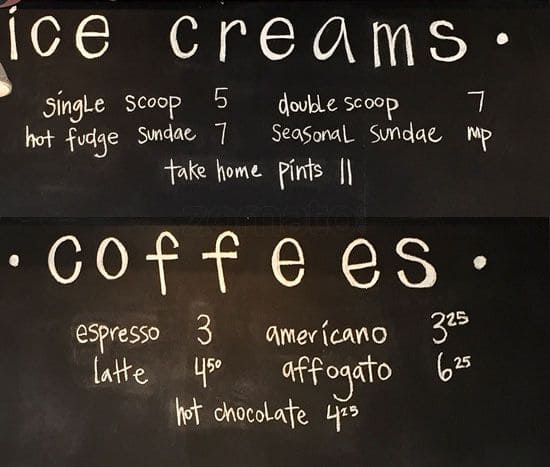 Menu of Earnest Ice Cream photo2