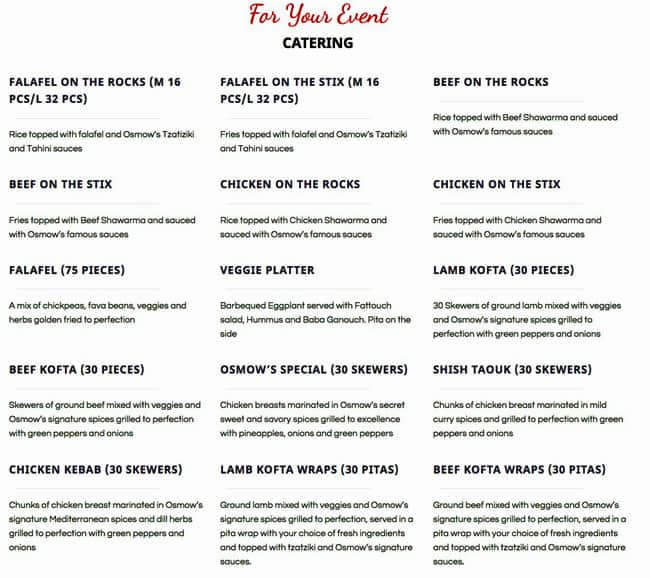 Menu of Osmow’s photo15