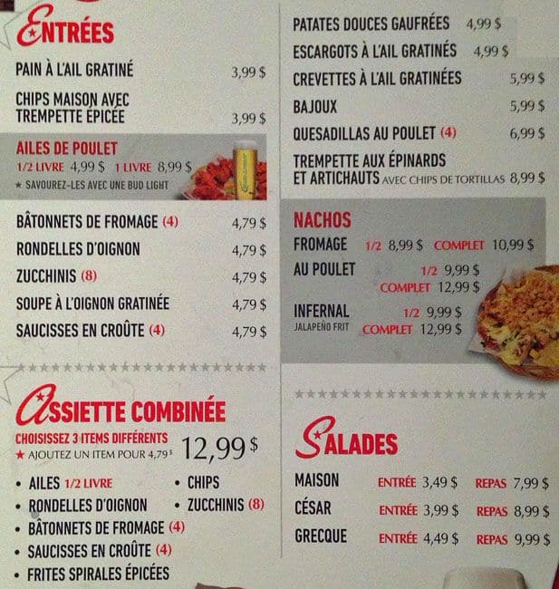 Menu of La Drave photo2