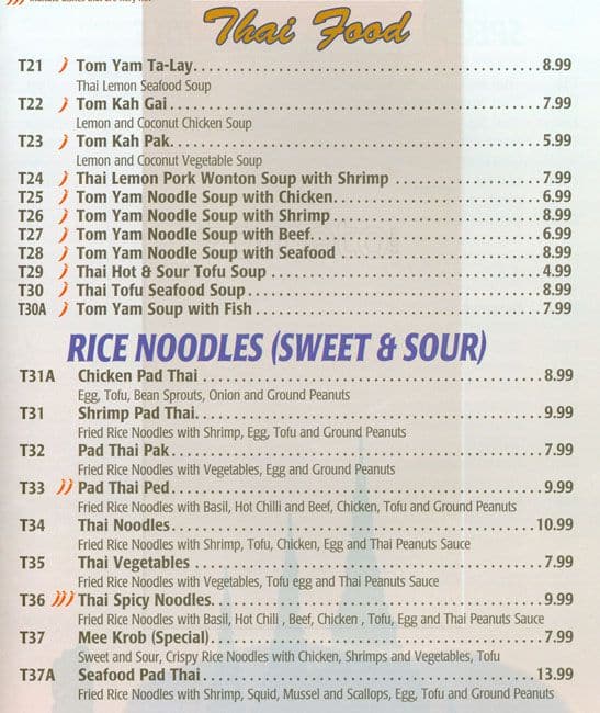 Menu of Jing Thai photo3
