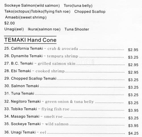 Menu of Katei Sushi photo4