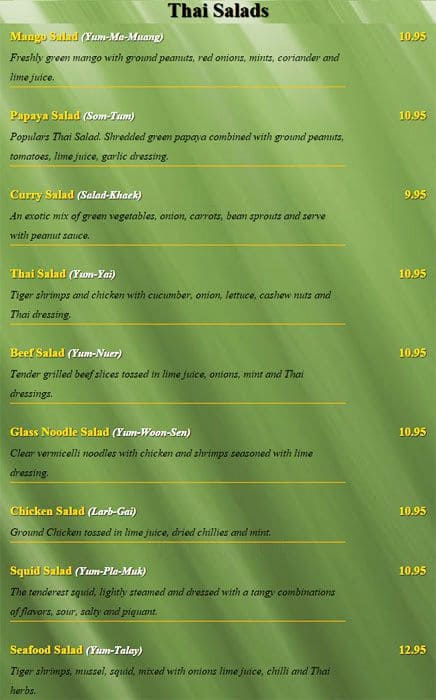 Menu of Thai Smile photo5