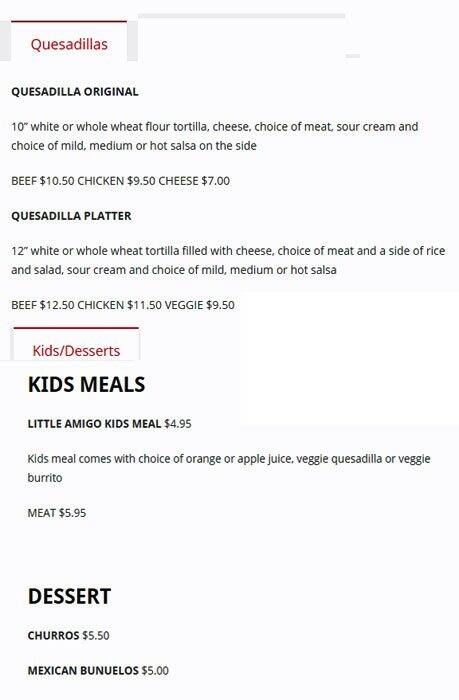 Menu of Señor Burrito photo8