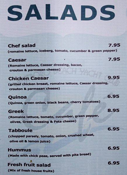 Menu of Westboro Beach Yacht Club Café photo3
