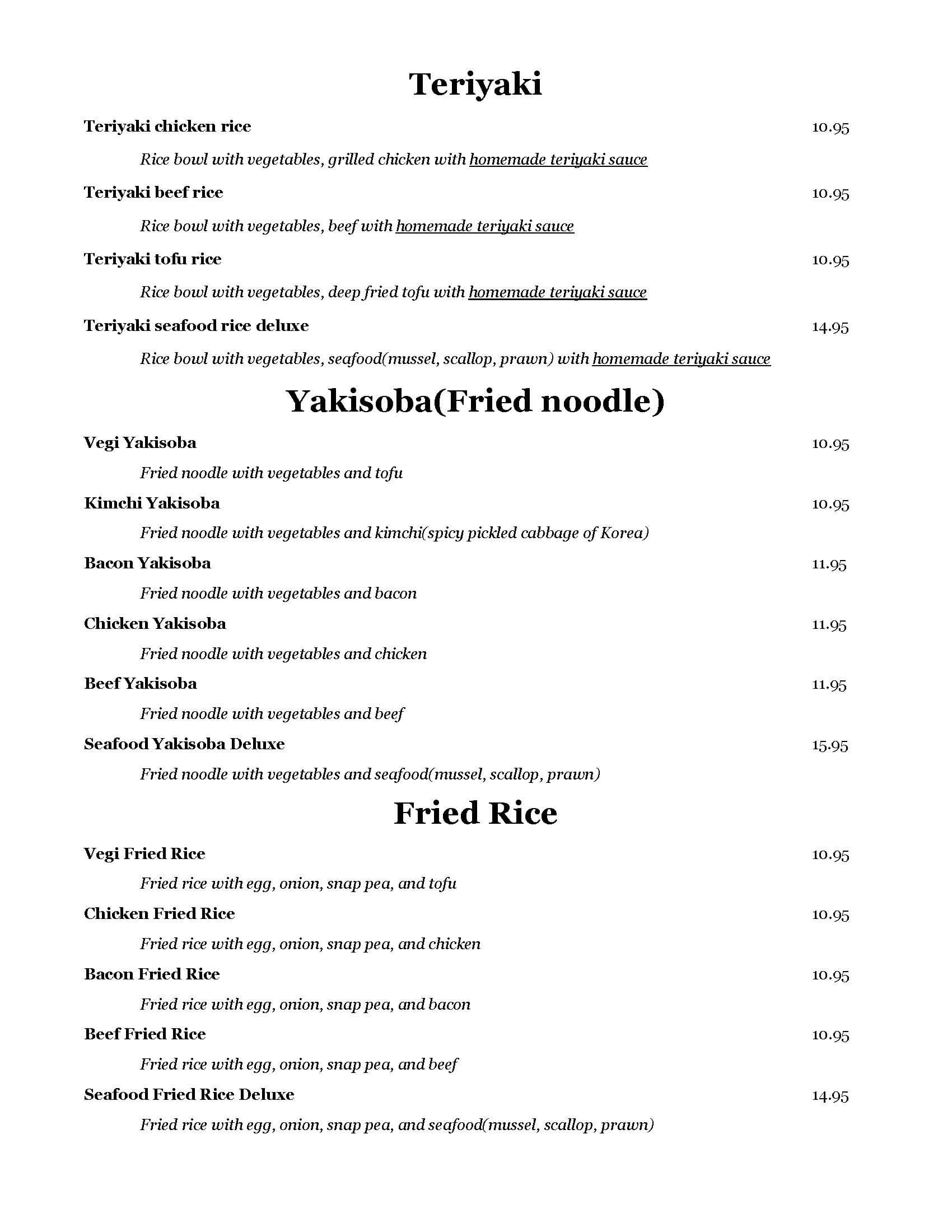 Menu of Angel’s Japanese Restaurant photo3