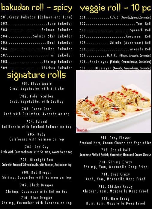 Menu of Magic Sushi 2 photo8