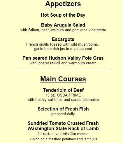 Menu of Olivers Of Oakville photo12