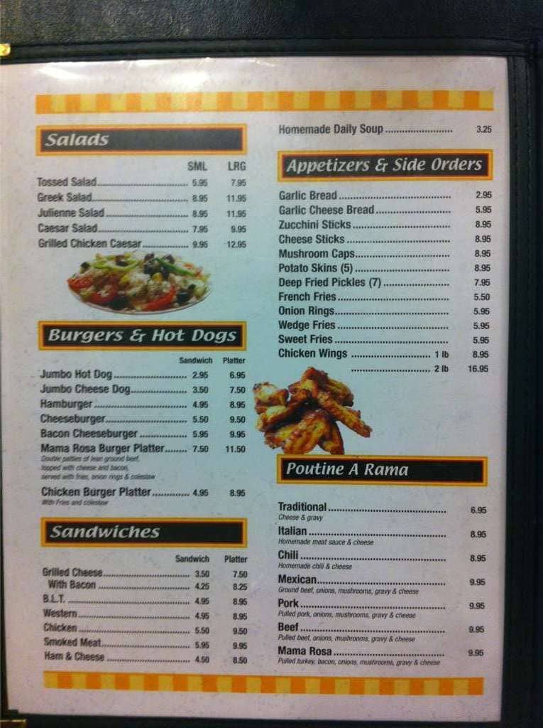 Menu of Prior Sports Bar & Restaurant photo2