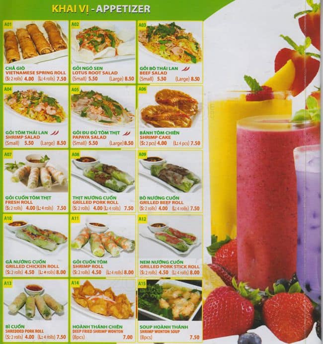 Menu of Mi Pho Song Vu photo8