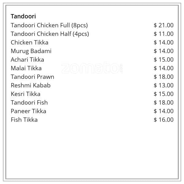 Menu of Shish Mahal photo3