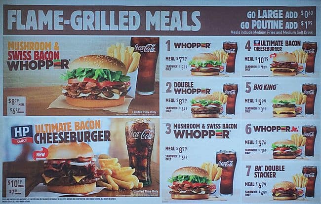 Menu of Burger King photo2