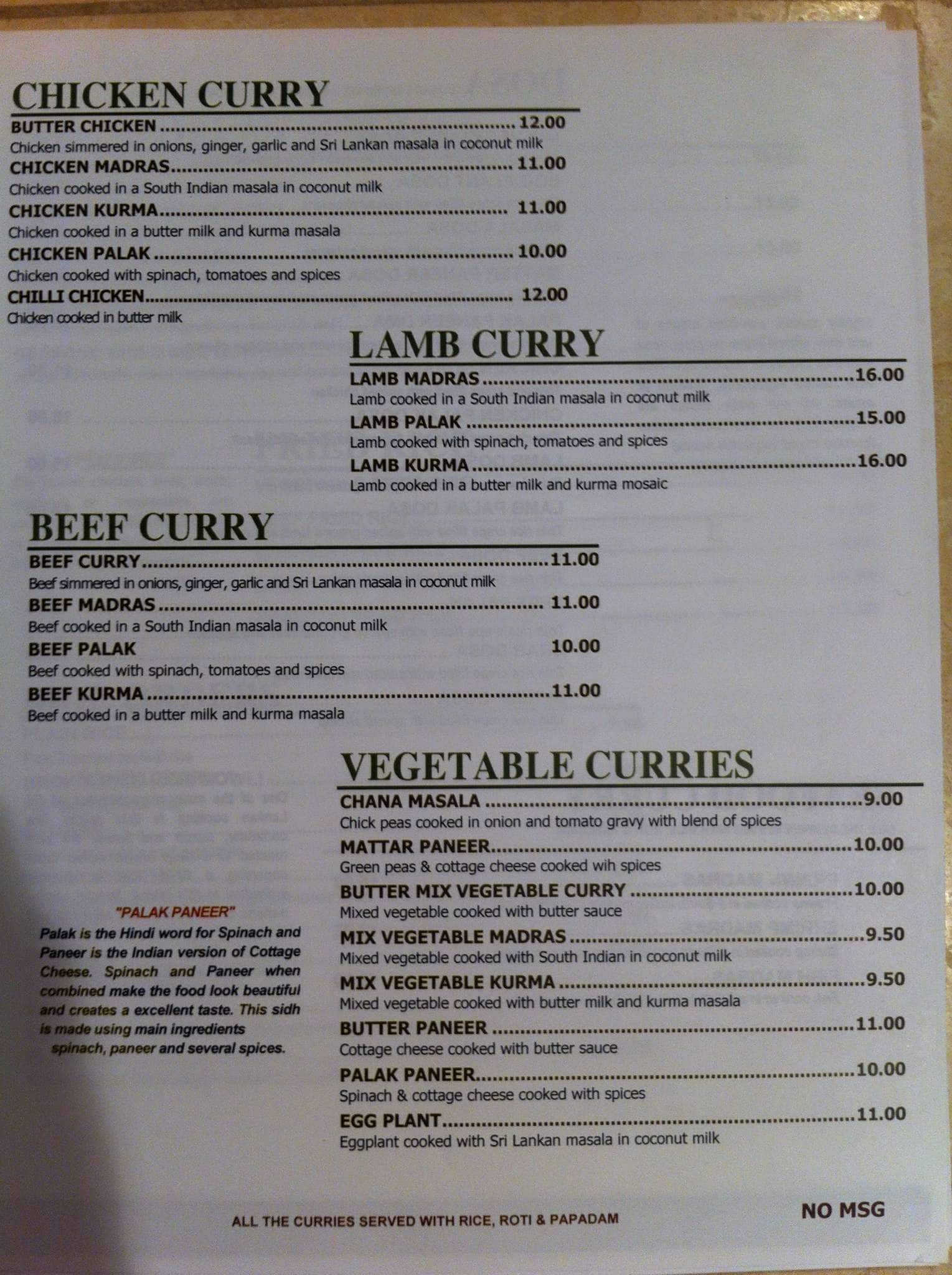 Menu of Aruntha’s Ceylon Garden photo4