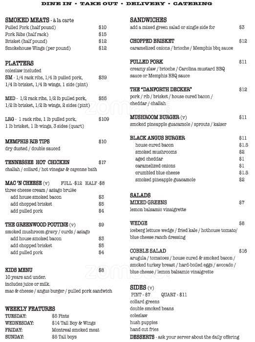 Menu of Greenwood Smokehouse BBQ photo2