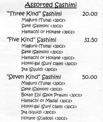 Menu of Shima-Ya photo3