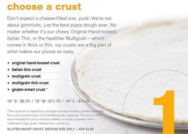 Menu of Panago photo2