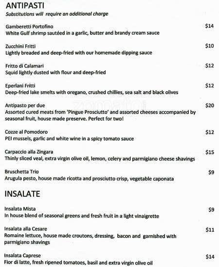 Menu of La Roma photo2