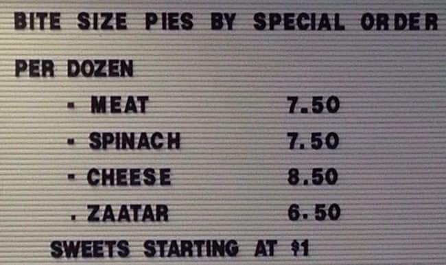 Menu of Prince Ali Bakery photo3