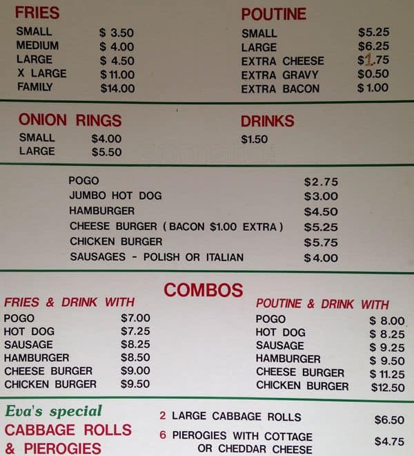 Menu of Eva’s Chip Wagon photo2