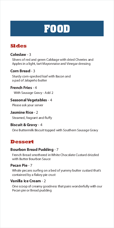 Menu of Big Al’s House of Blues photo4