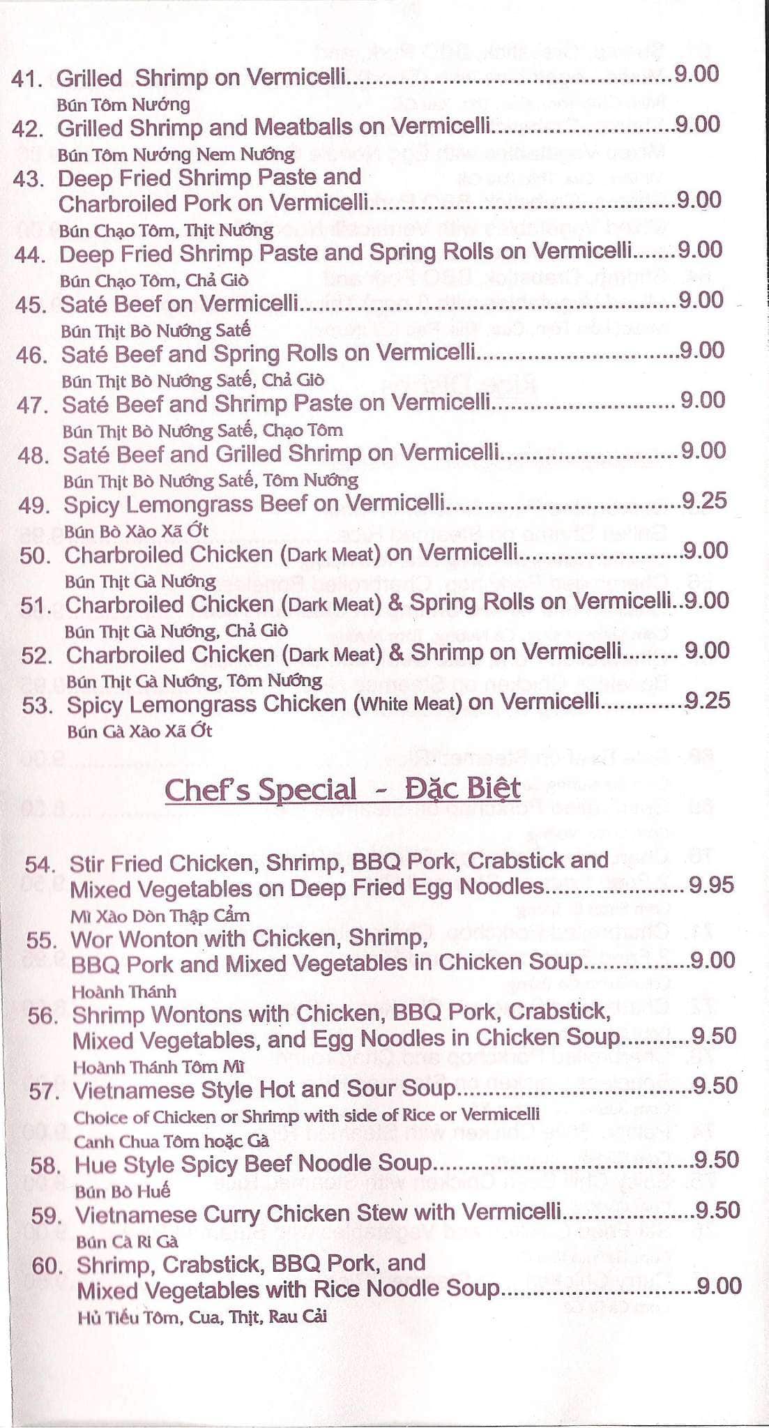 Menu of Chi Lan Vietnamese Restaurant photo5
