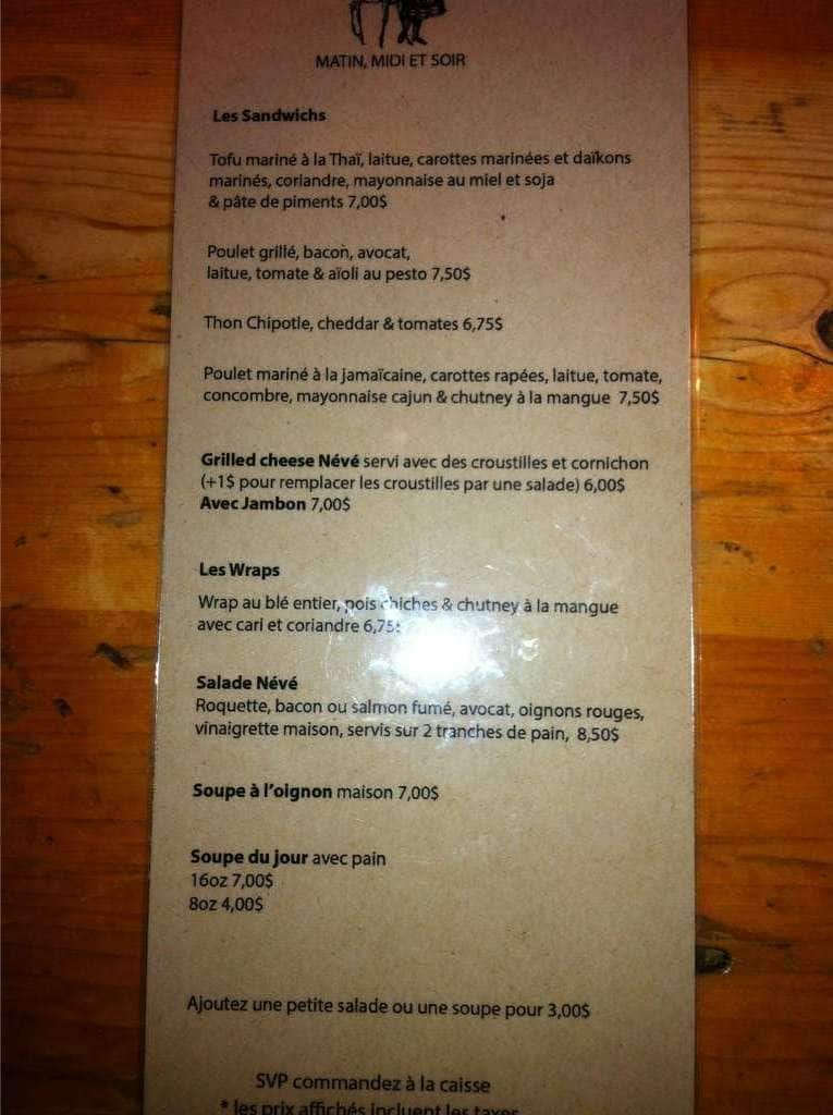 Menu of Cafe Neve photo3