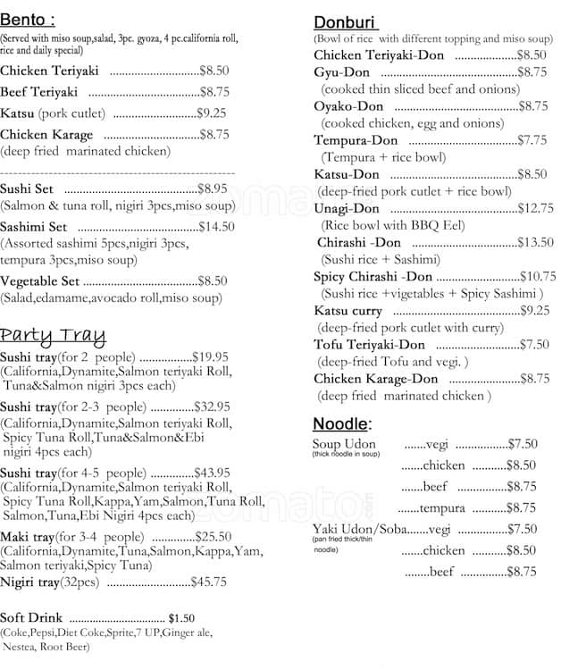 Menu of Aji Sushi Family Kitchen photo4