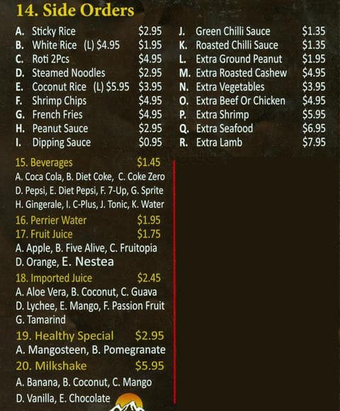 Menu of Thai Everest photo7