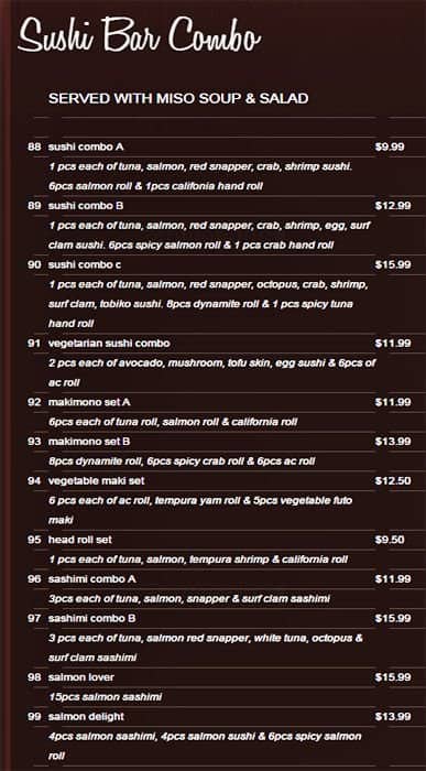 Menu of Sushi T&T photo9