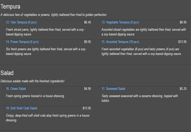 Menu of Sushi Kimu photo4