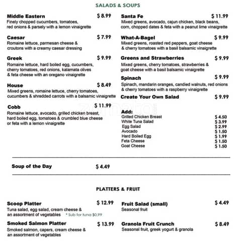 Menu of What A Bagel photo4