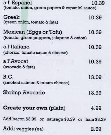 Menu of Cafe Zen photo3