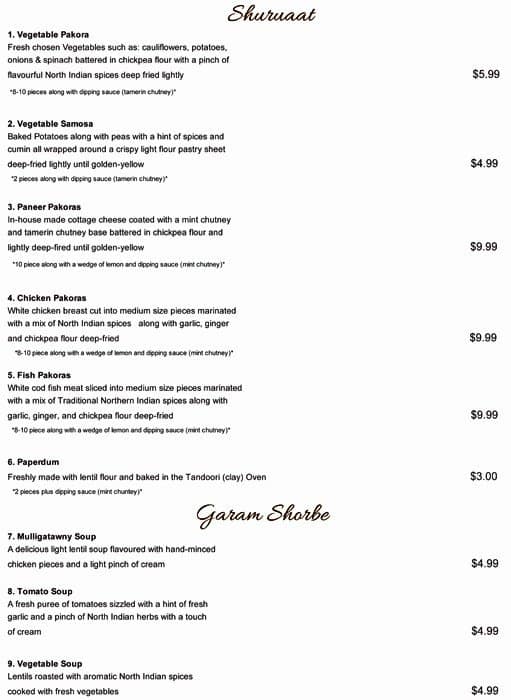 Menu of King Mahal Restaurant photo2