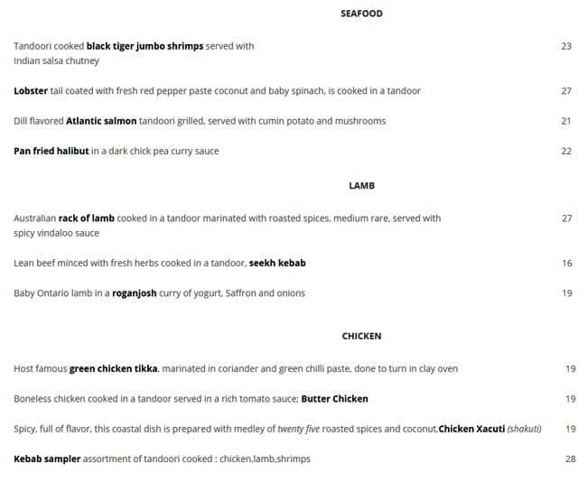 Menu of 259 Host photo3