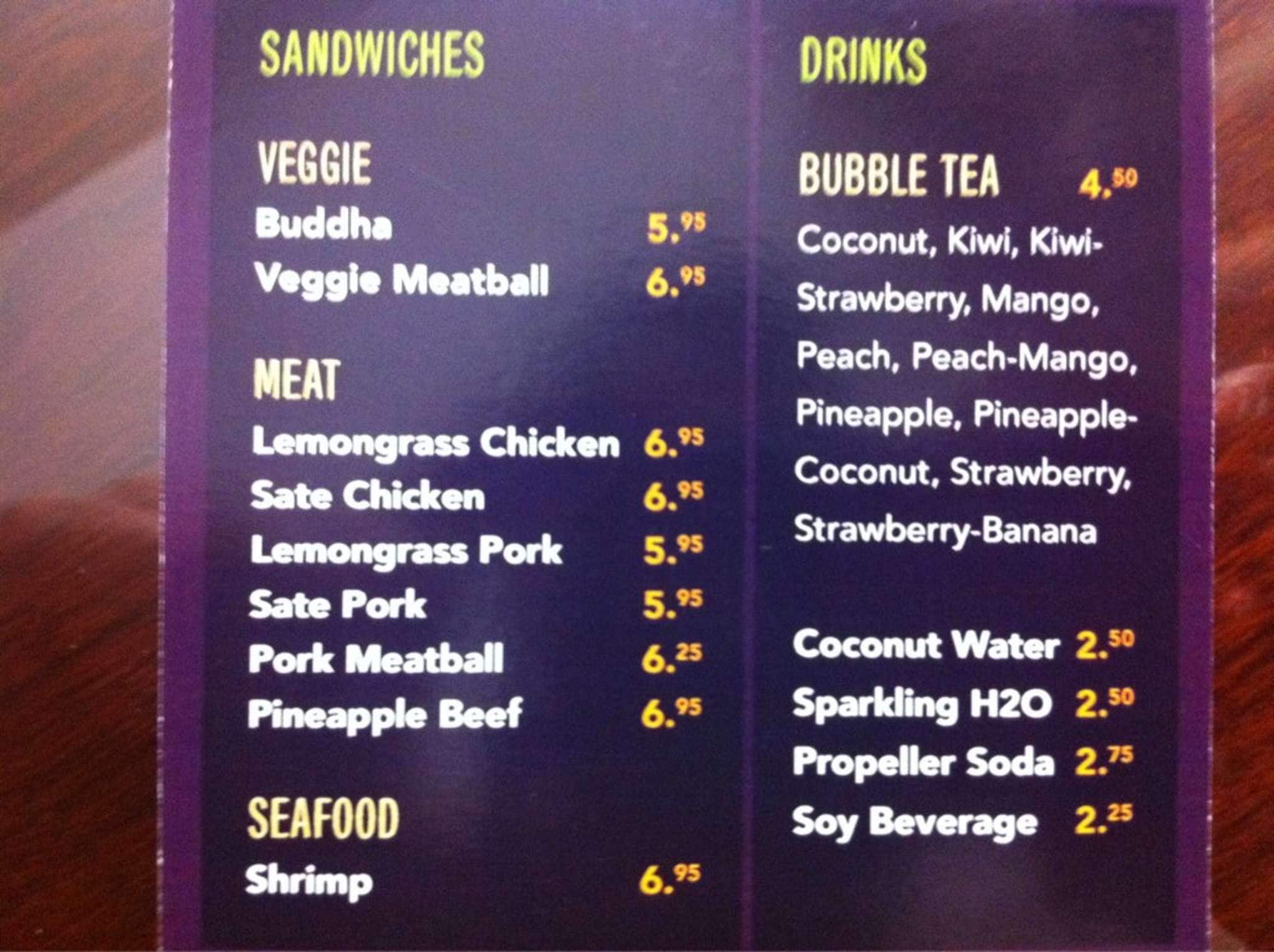 Menu of Indochine Banh Mi photo2