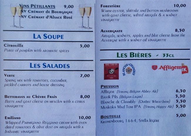Menu of Le Paradis photo6